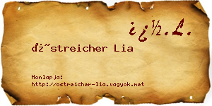 Östreicher Lia névjegykártya